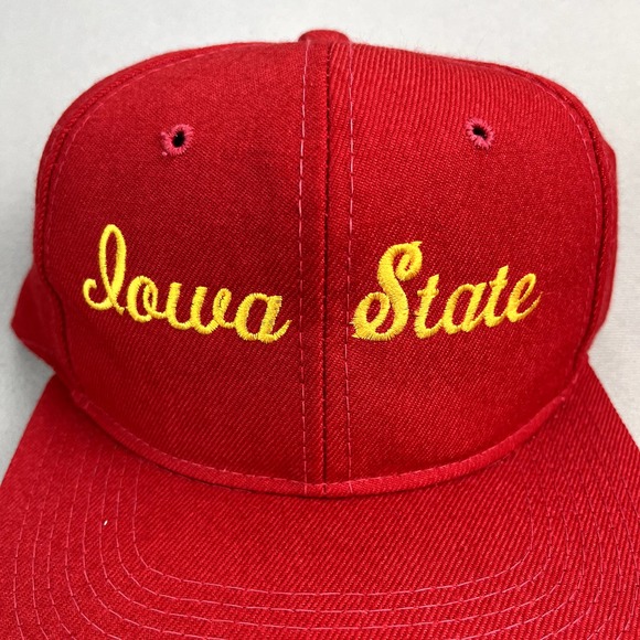 Vintage Iowa State University Hat Cap Snapback Red The Game Cyclones Adjustable - Picture 3 of 7